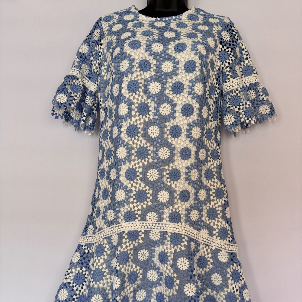 Shoshanna Blue and White cocktail dress 4p